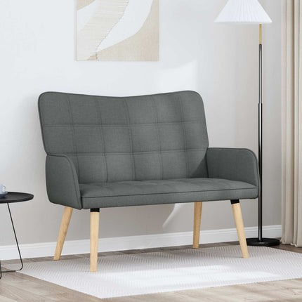 2-personers sofa Mørkegrå 115 x 61 x 87 cm Stof