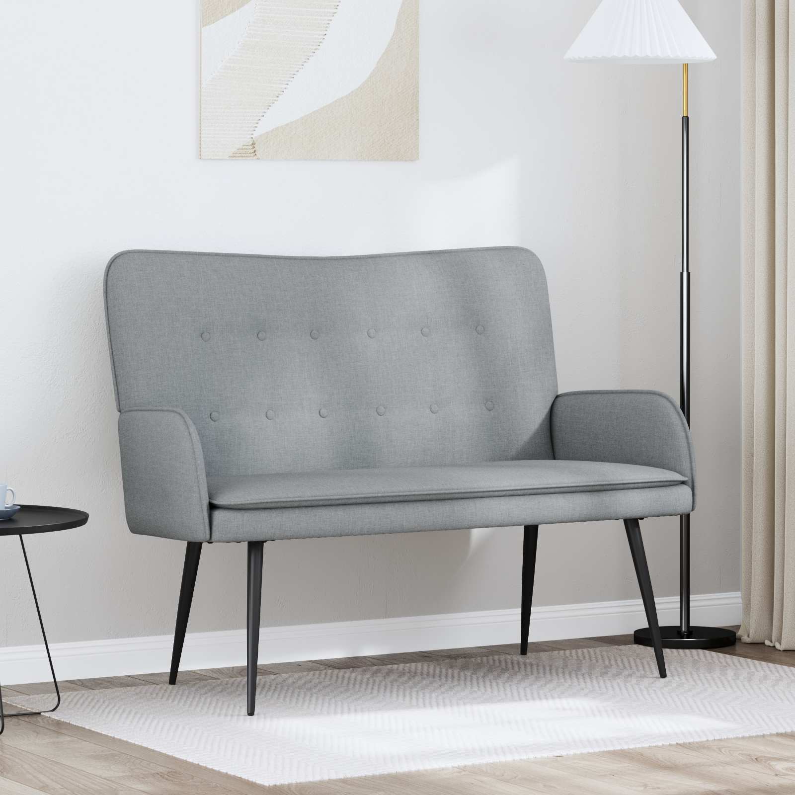 2-personers sofa Lysegr 115 x 61 x 87 cm Stof