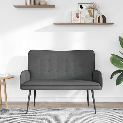 2-personers sofa Mørkegrå 115 x 61 x 87 cm Stof