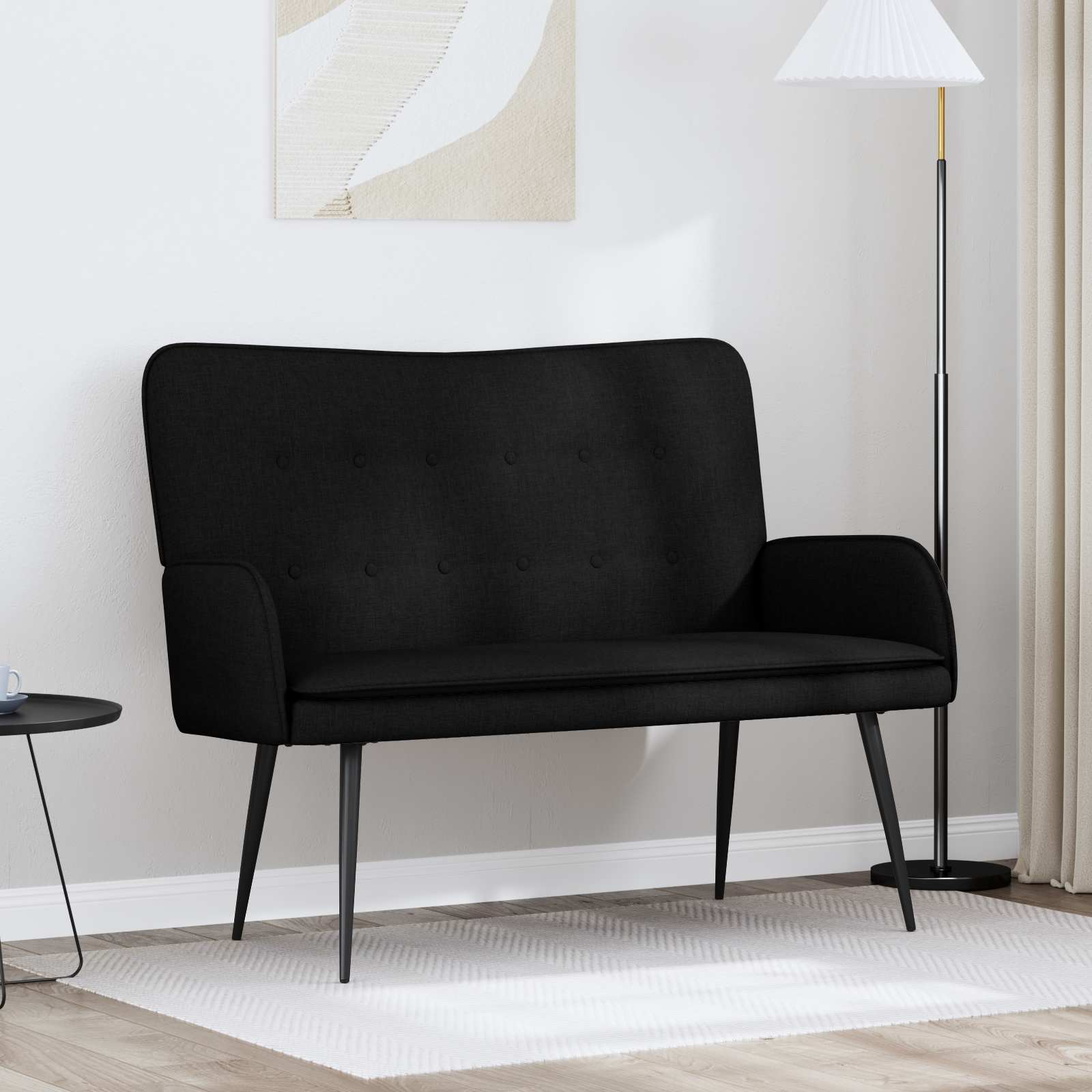 2-personers sofa Sort 115 x 61 x 87 cm Stof