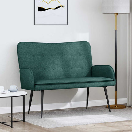 2-personers sofa Mørkegrøn 115 x 61 x 87 cm Stof