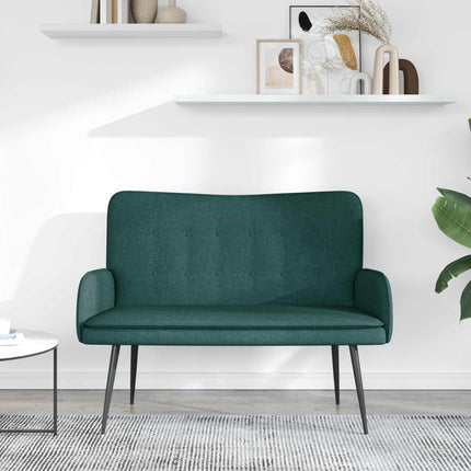 2-personers sofa Mørkegrøn 115 x 61 x 87 cm Stof