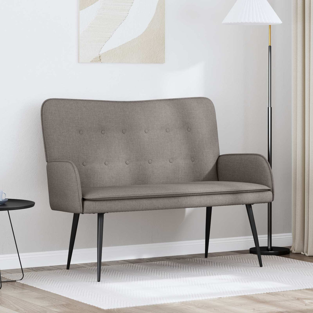 vidaXL 2-personers sofa Gråbrun 115 x 61 x 87 cm Stof
