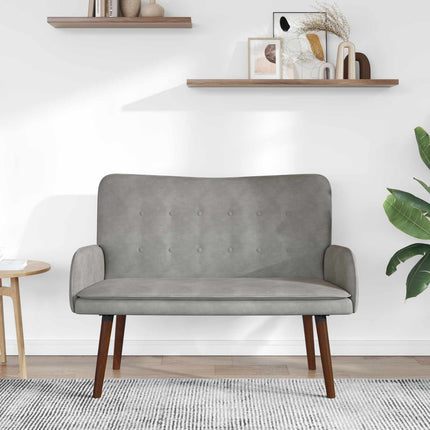 2-personers sofa Lysegrå 115 x 61 x 87 cm Fløjl