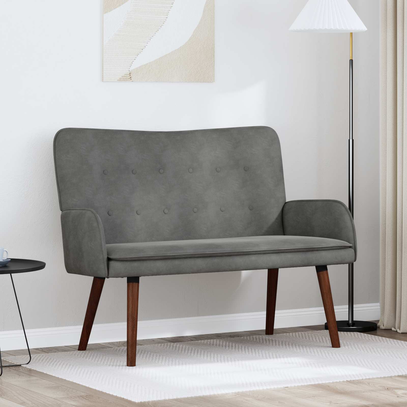 2-personers sofa Mrkegr 115 x 61 x 87 cm Fljl
