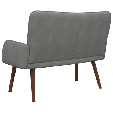 2-personers sofa Mørkegrå 115 x 61 x 87 cm Fløjl