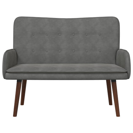 2-personers sofa Mørkegrå 115 x 61 x 87 cm Fløjl
