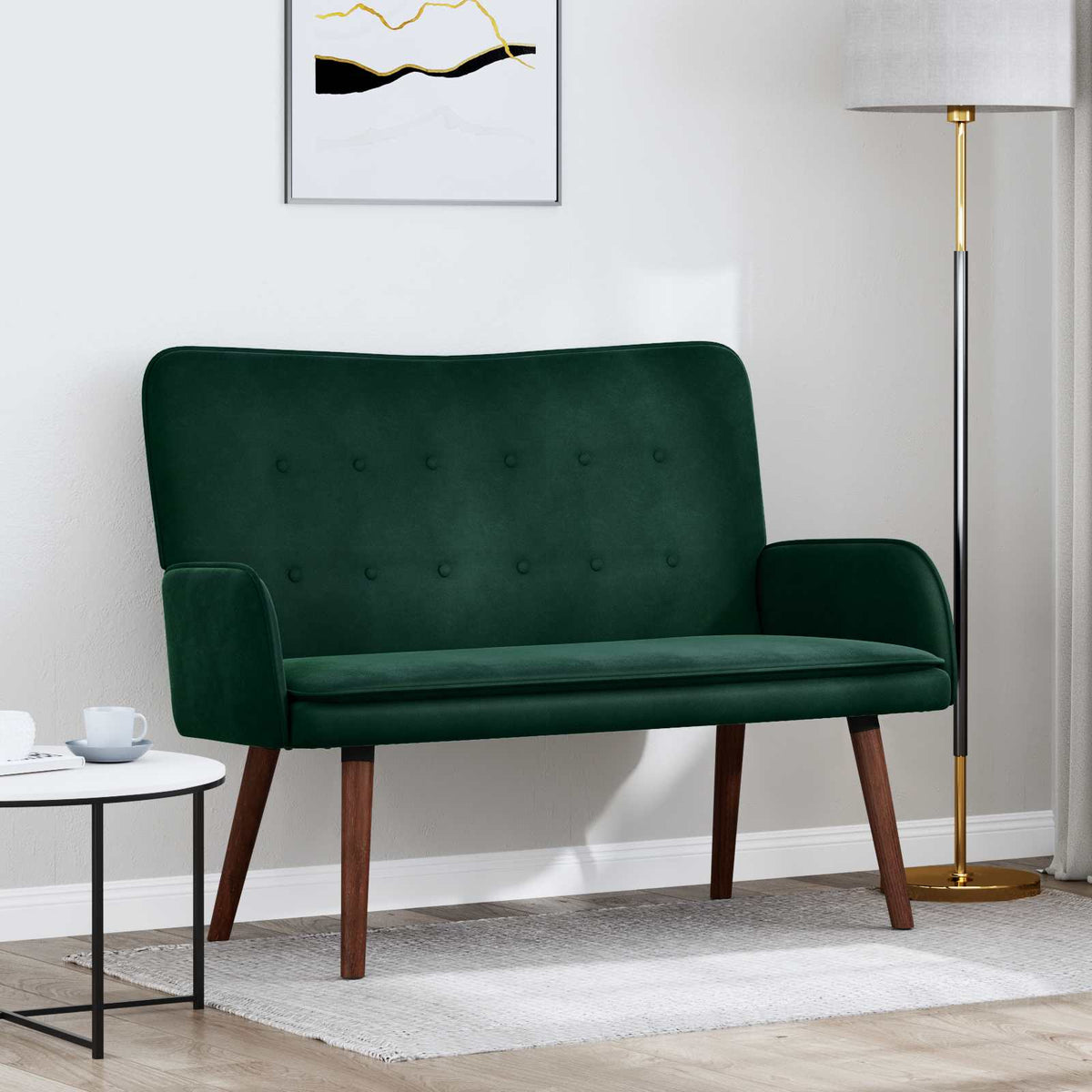 2-personers sofa Mrkegrn 115 x 61 x 87 cm Fljl