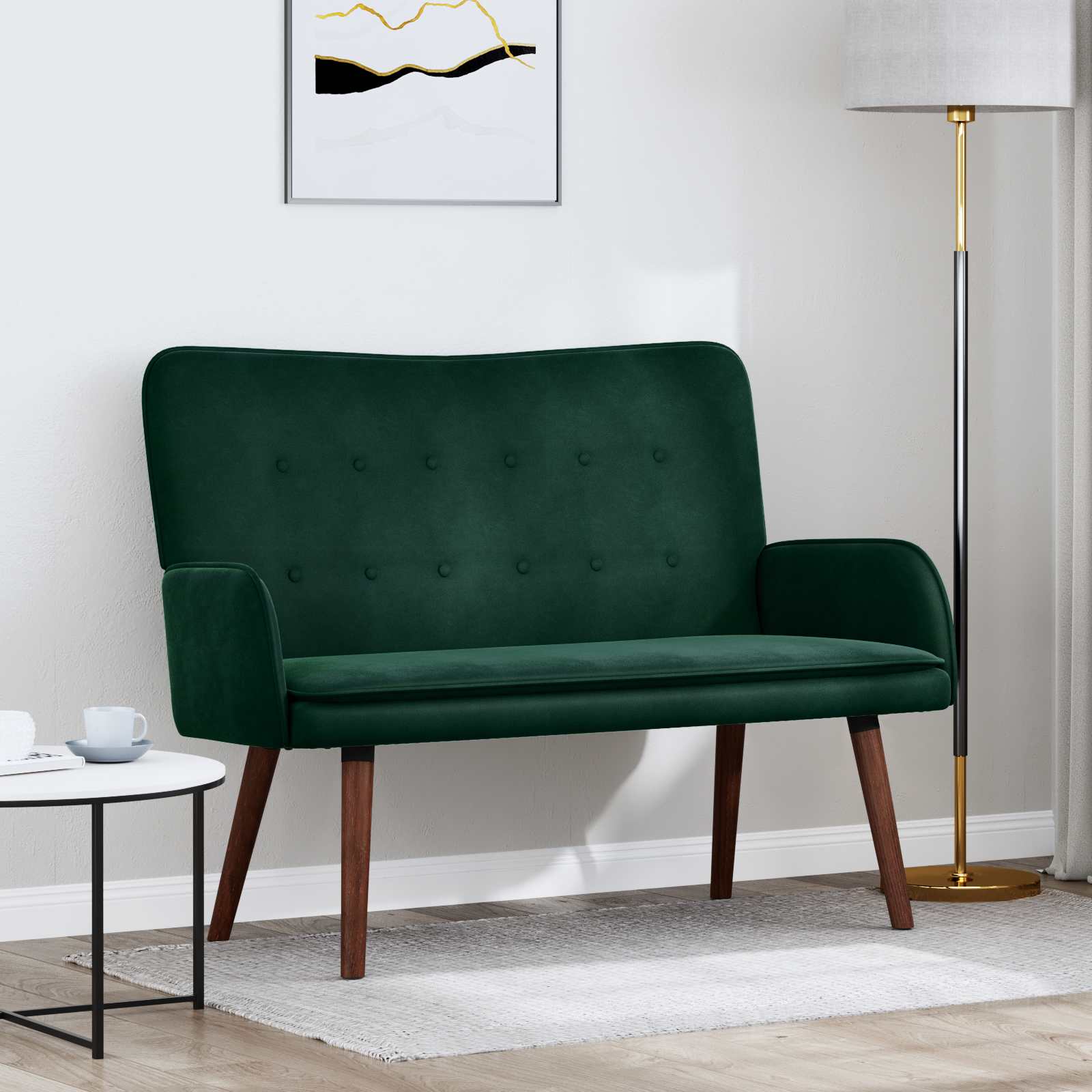 2-personers sofa Mrkegrn 115 x 61 x 87 cm Fljl