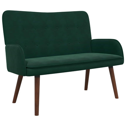 2-personers sofa Mørkegrøn 115 x 61 x 87 cm Fløjl