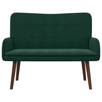 2-personers sofa Mørkegrøn 115 x 61 x 87 cm Fløjl