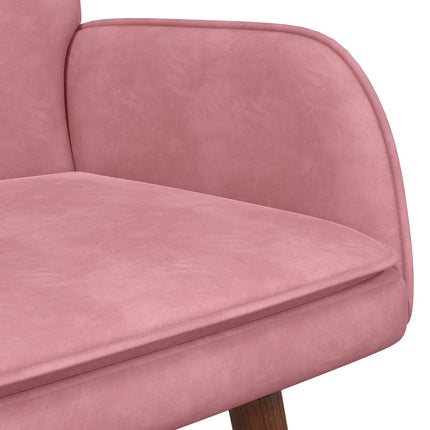 2-personers sofa Lyserød 115 x 61 x 87 cm Fløjl