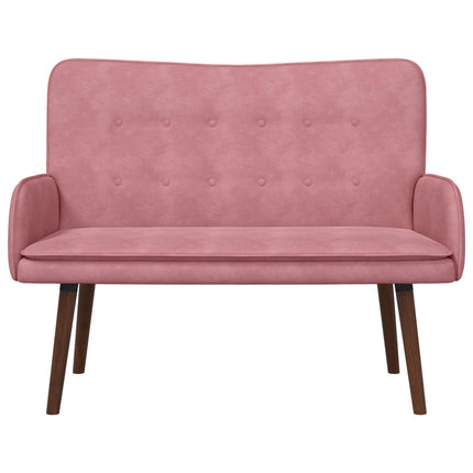2-personers sofa Lyserød 115 x 61 x 87 cm Fløjl
