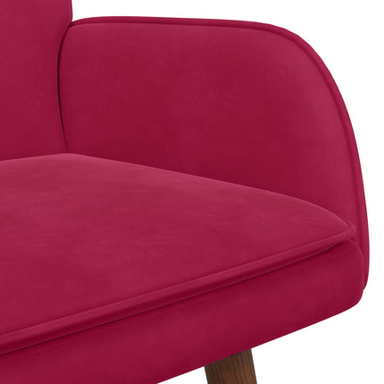 2-personers sofa Vinrød 115 x 61 x 87 cm Fløjl