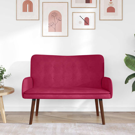 2-personers sofa Vinrød 115 x 61 x 87 cm Fløjl