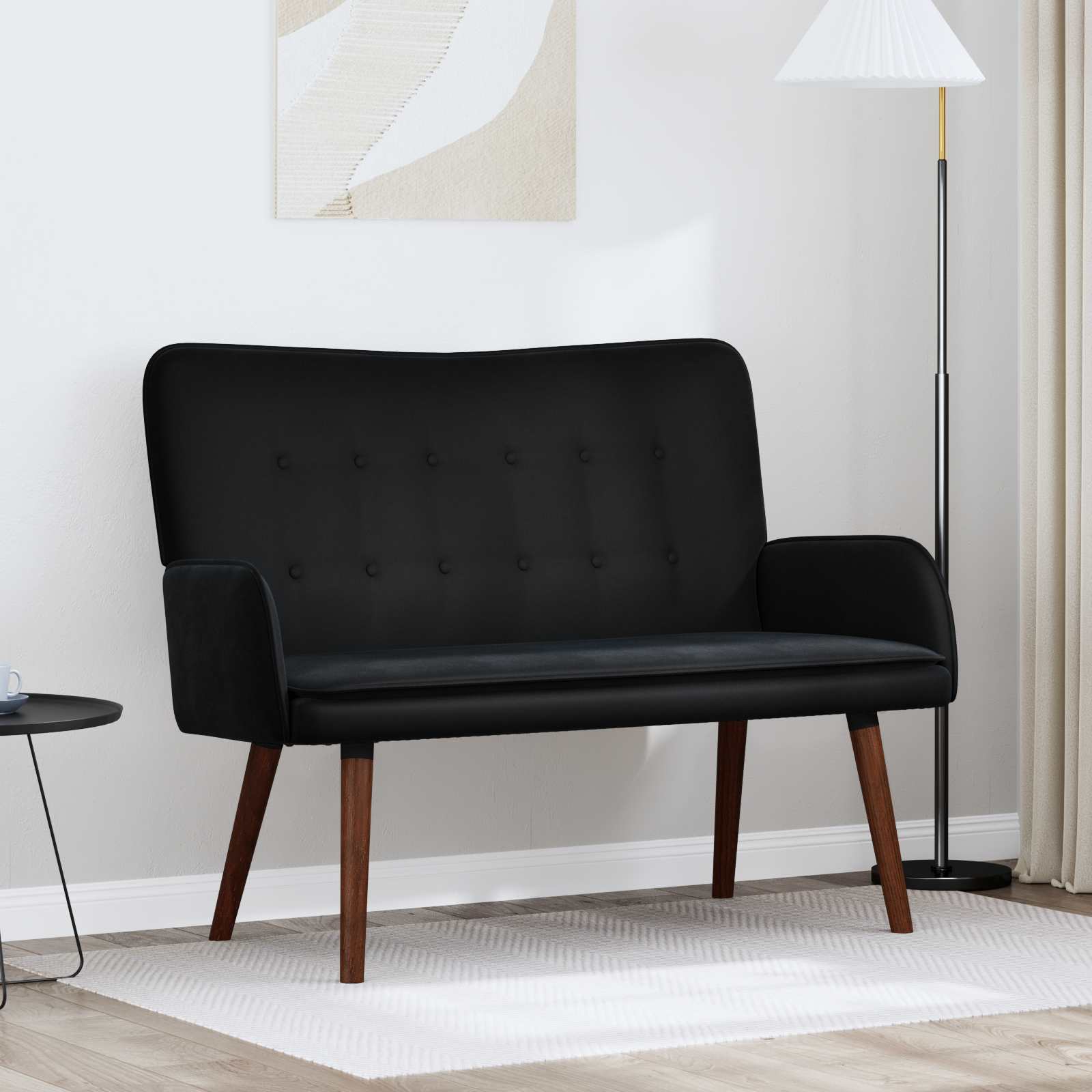 2-personers sofa Sort 115 x 61 x 87 cm Fljl