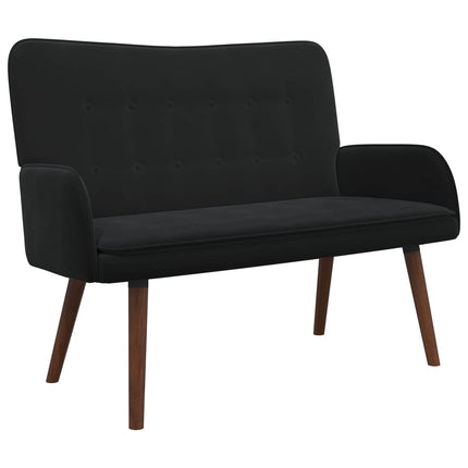 2-personers sofa Sort 115 x 61 x 87 cm Fløjl