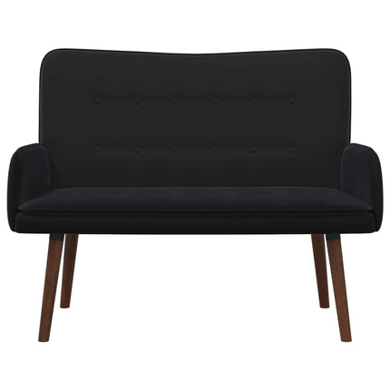 2-personers sofa Sort 115 x 61 x 87 cm Fløjl