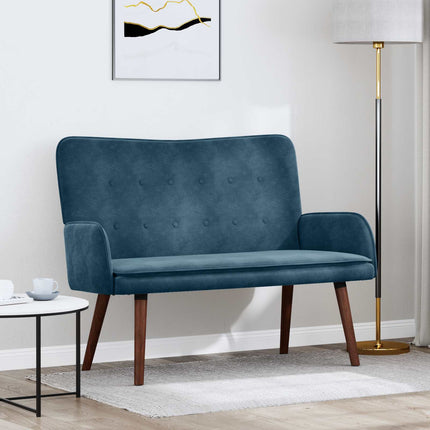 2-personers sofa Blå 115 x 61 x 87 cm Fløjl