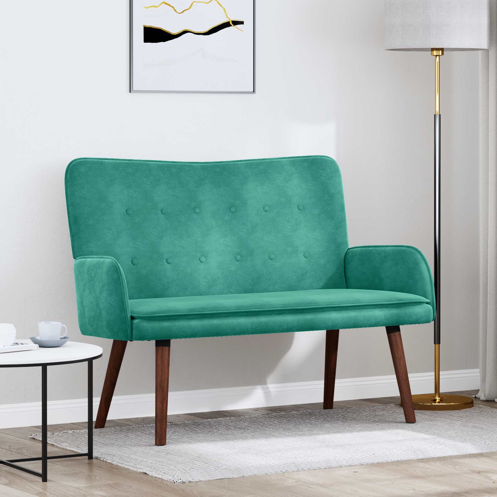 2-personers sofa Turkis 115 x 61 x 87 cm Fljl
