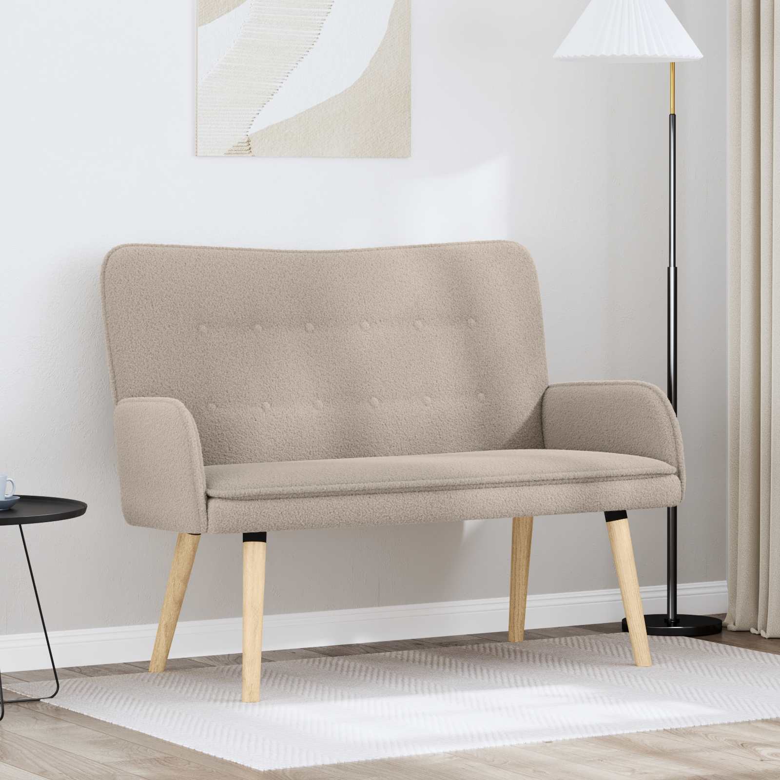 2-personers sofa Lysegr 115 x 61 x 87 cm Boucl
