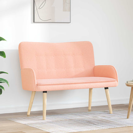 2-personers sofa Lyserød 115 x 61 x 87 cm Bouclé