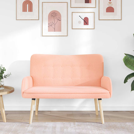 2-personers sofa Lyserød 115 x 61 x 87 cm Bouclé