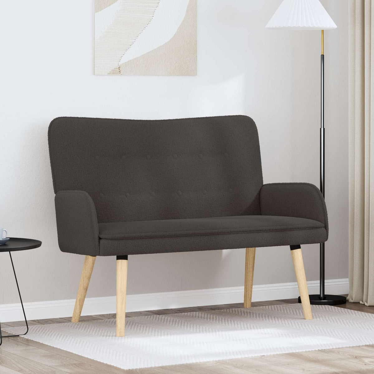 2-personers sofa Mrkegr 115 x 61 x 87 cm Boucl