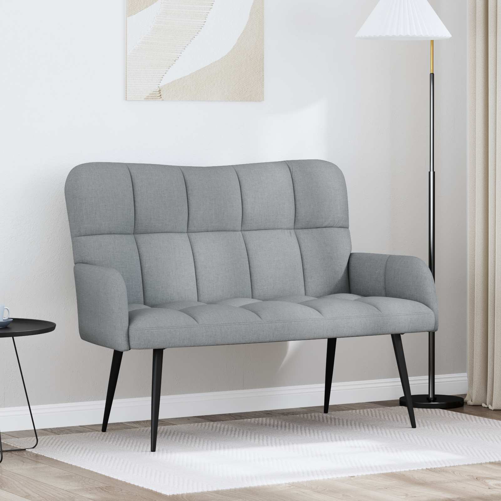 2-personers sofa Lysegr 115 x 61 x 87 cm Stof