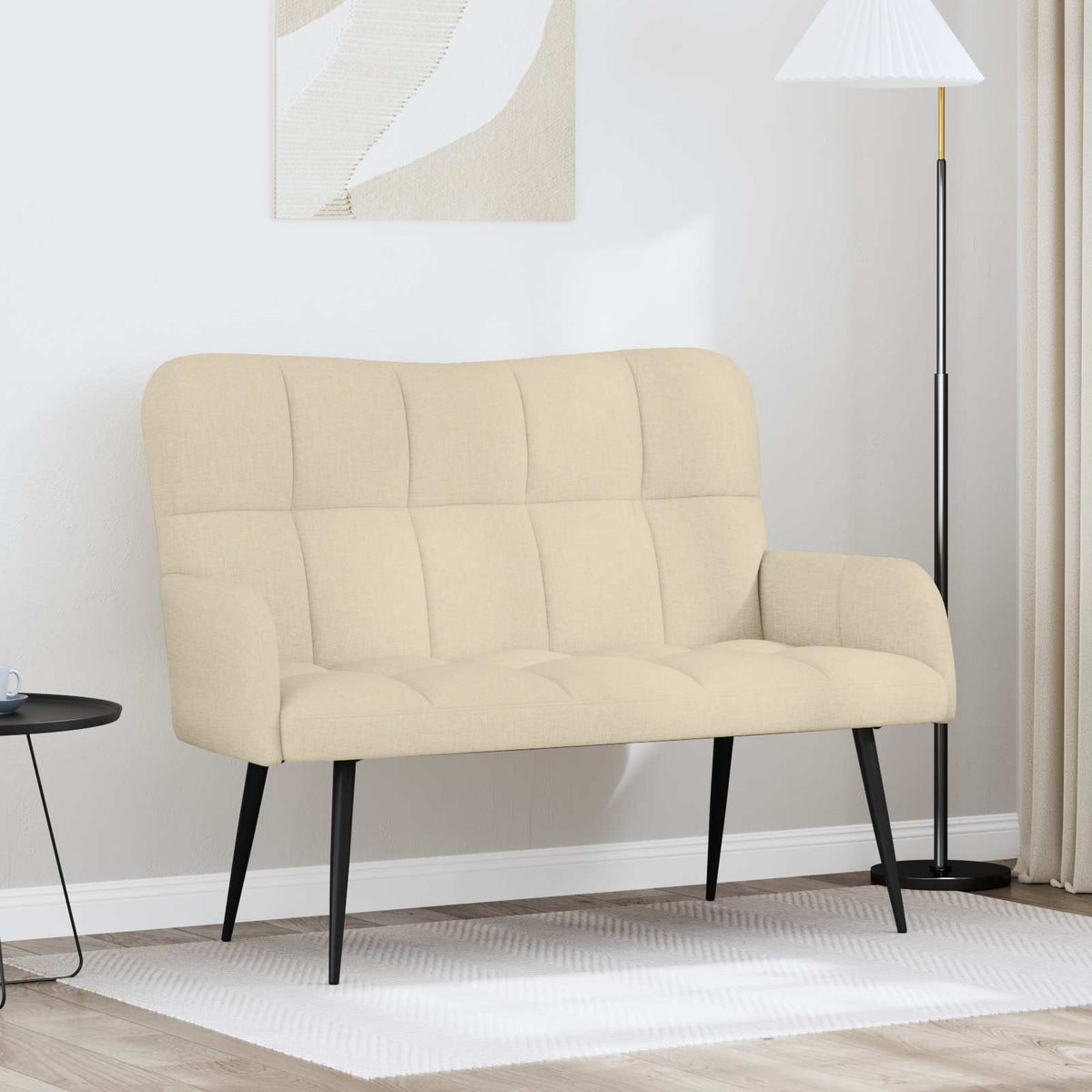 2-personers sofa Cremefarvet 115 x 61 x 87 cm Stof
