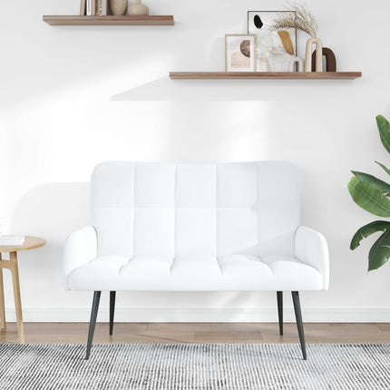 2-personers sofa Hvid 115 x 61 x 87 cm Stof