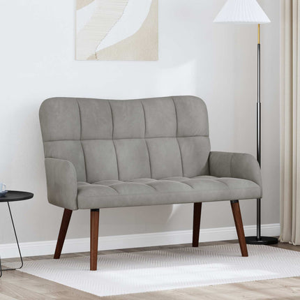 2-personers sofa Lysegrå 115 x 61 x 87 cm Fløjl