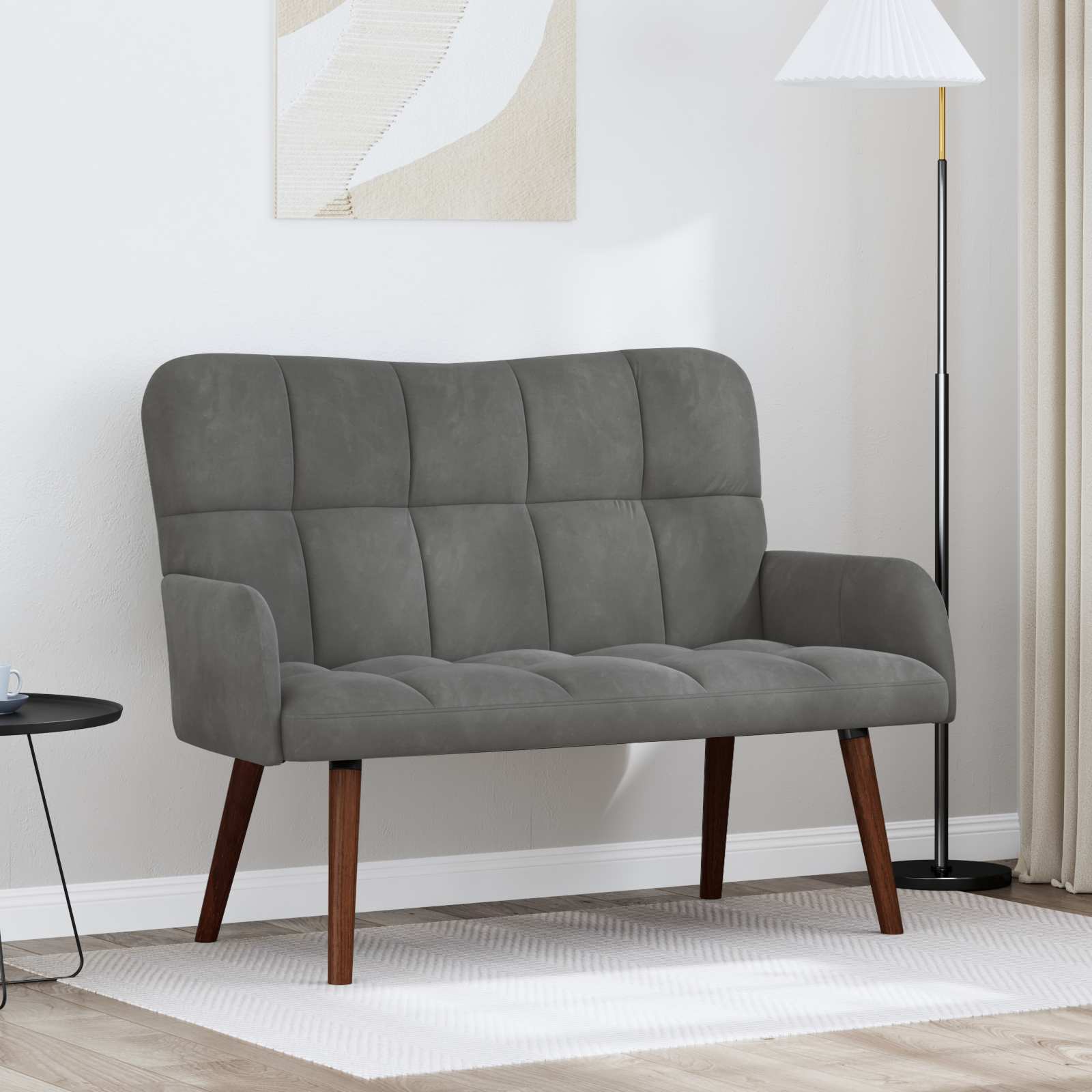 2-personers sofa Mrkegr 115 x 61 x 87 cm Fljl