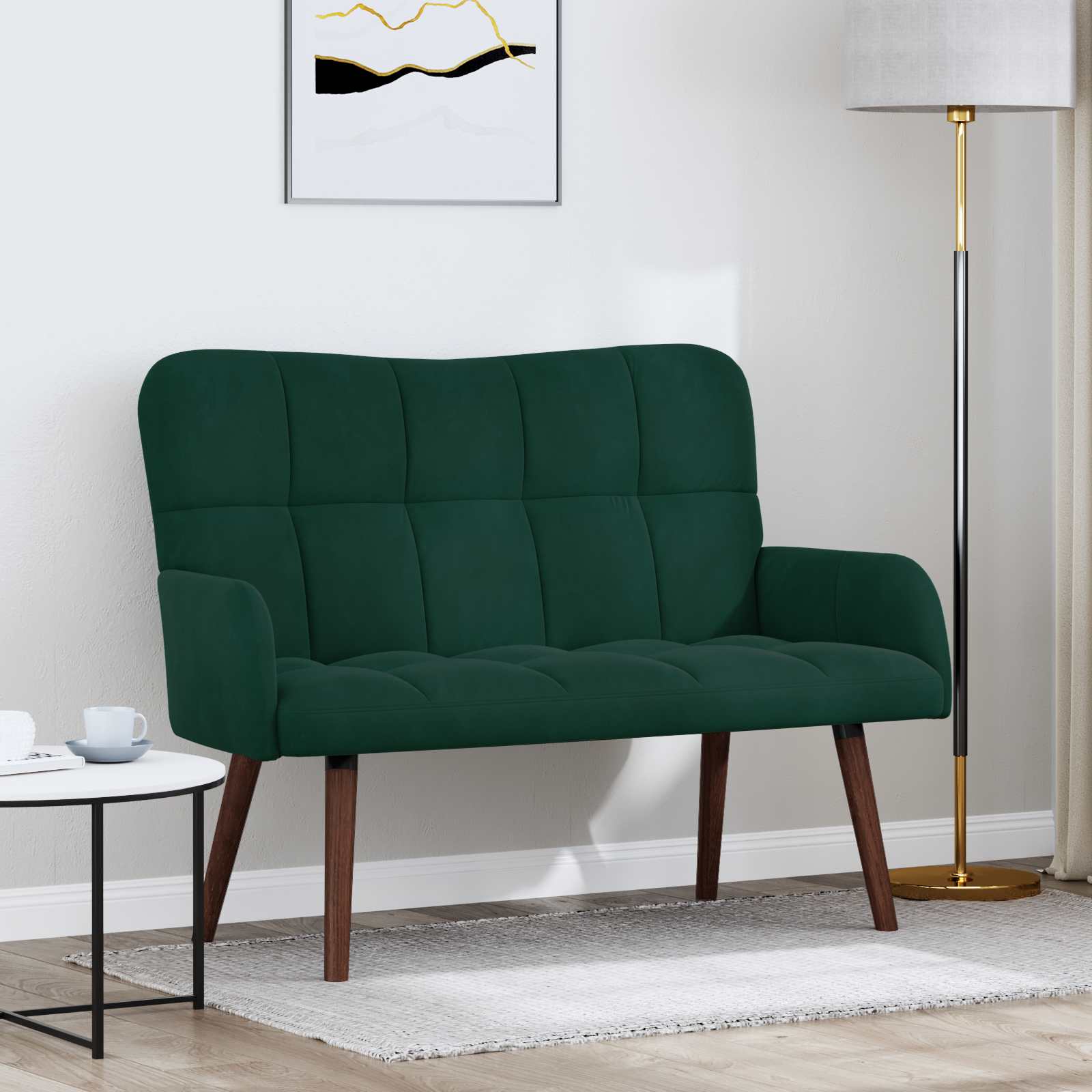 2-personers sofa Mrkegrn 115 x 61 x 87 cm Fljl