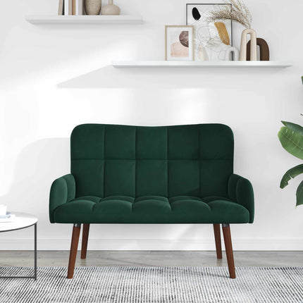 2-personers sofa Mørkegrøn 115 x 61 x 87 cm Fløjl