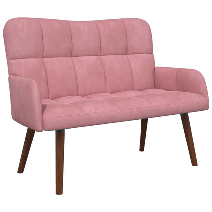 2-personers sofa Lyserød 115 x 61 x 87 cm Fløjl