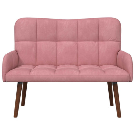 2-personers sofa Lyserød 115 x 61 x 87 cm Fløjl