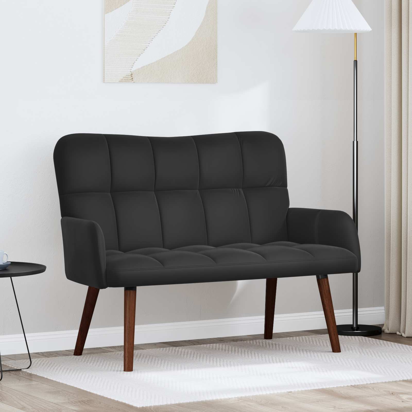2-personers sofa Sort 115 x 61 x 87 cm Fljl