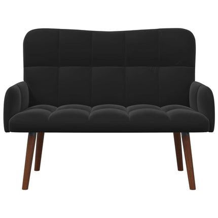 2-personers sofa Sort 115 x 61 x 87 cm Fløjl