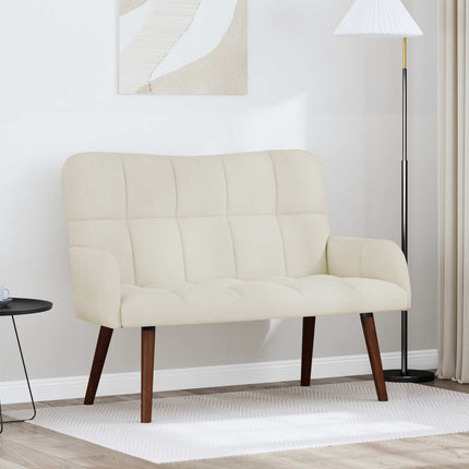 2-personers sofa Cremefarvet 115 x 61 x 87 cm Fløjl