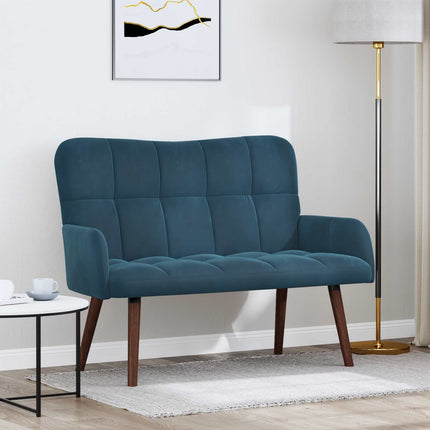 2-personers sofa Blå 115 x 61 x 87 cm Fløjl