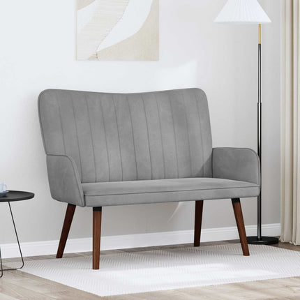 2-personers sofa Lysegrå 115 x 61 x 87 cm Fløjl