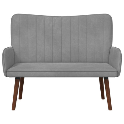 2-personers sofa Lysegrå 115 x 61 x 87 cm Fløjl