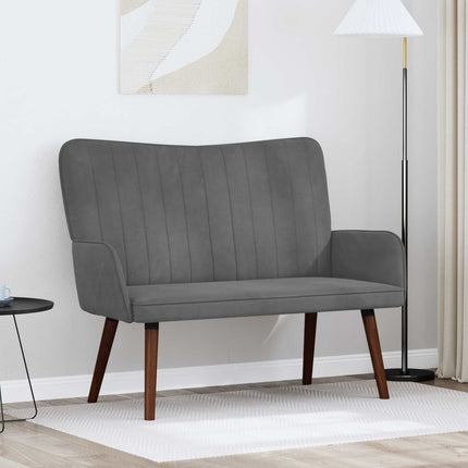 2-personers sofa Mørkegrå 115 x 61 x 87 cm Fløjl