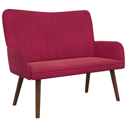 2-personers sofa Vinrød 115 x 61 x 87 cm Fløjl
