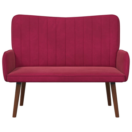 2-personers sofa Vinrød 115 x 61 x 87 cm Fløjl