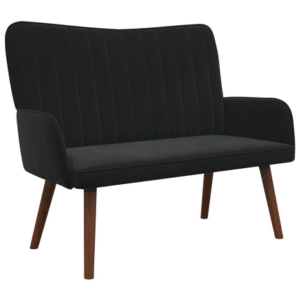 2-personers sofa Sort 115 x 61 x 87 cm Fløjl