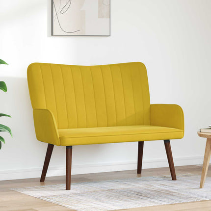 2-personers sofa Gul 115 x 61 x 87 cm Fløjl