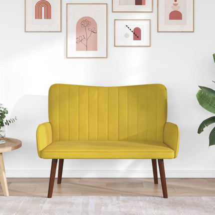 2-personers sofa Gul 115 x 61 x 87 cm Fløjl
