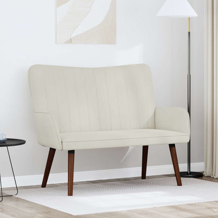 2-personers sofa Cremefarvet 115 x 61 x 87 cm Fløjl